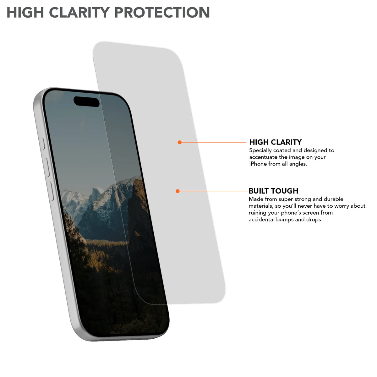 iPhone 18 Pro Tempered Glass Screen Protector 2 Pack